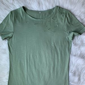 Women Distressed T Shirt